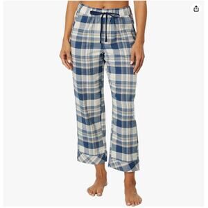Pendleton Women's Pajama Cotton Bottoms, Blue/Ivory Plaid, Small